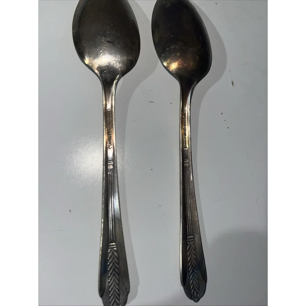 2 Teaspoon‎ Tea Spoon Allure Wm Rogers 1939 International Silver Silverplate
